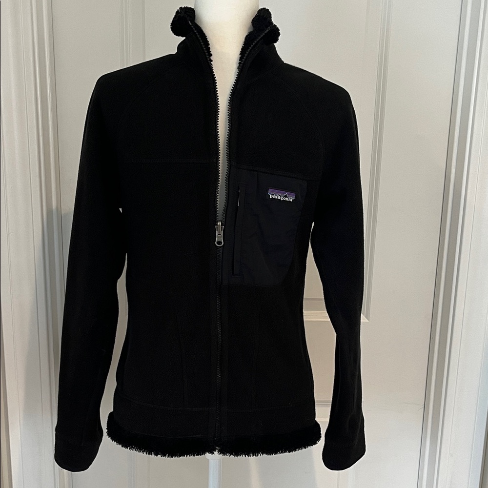 Patagonia Fur Lined Fleece Zip Up Jacket